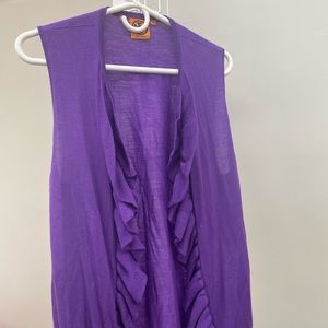Tory Burch purple sleeveless sweater